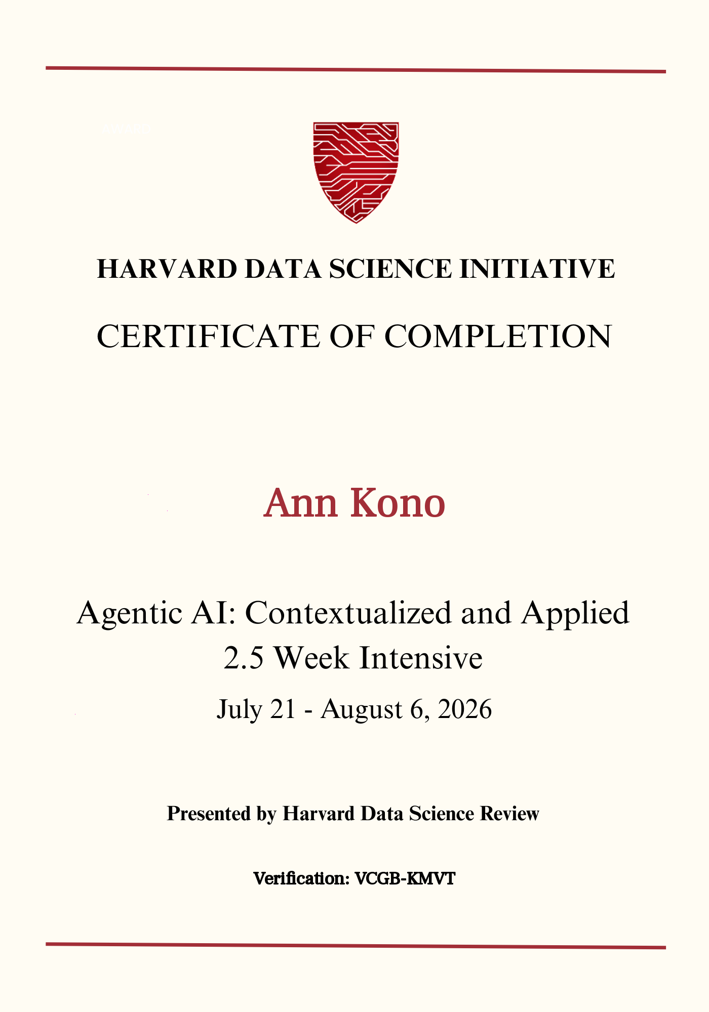 User Certificate