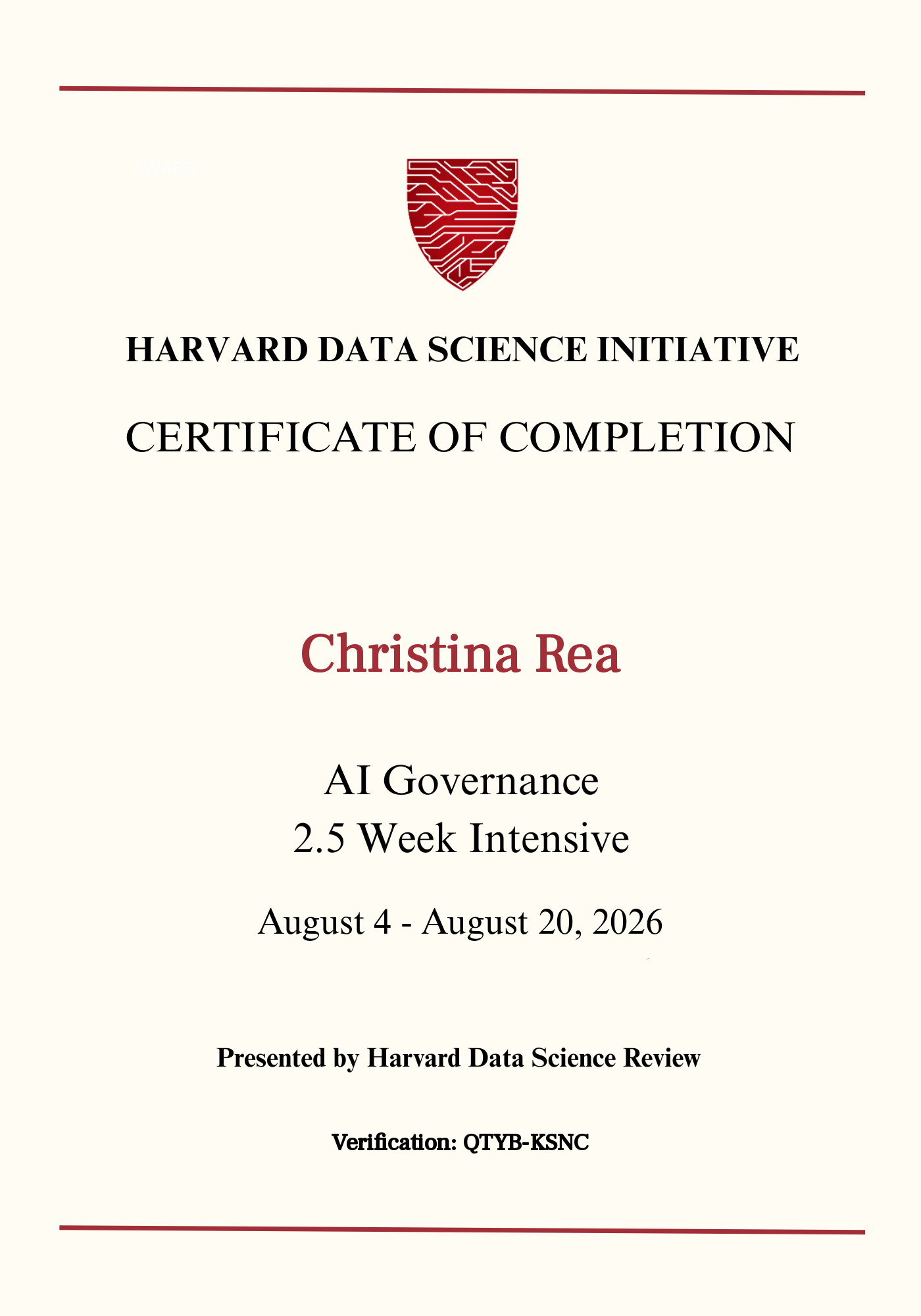User Certificate