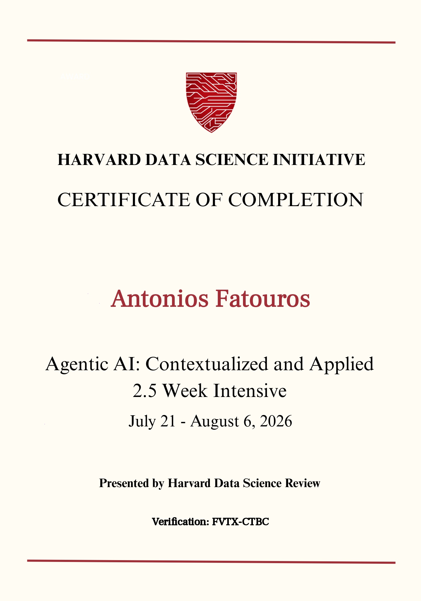 User Certificate