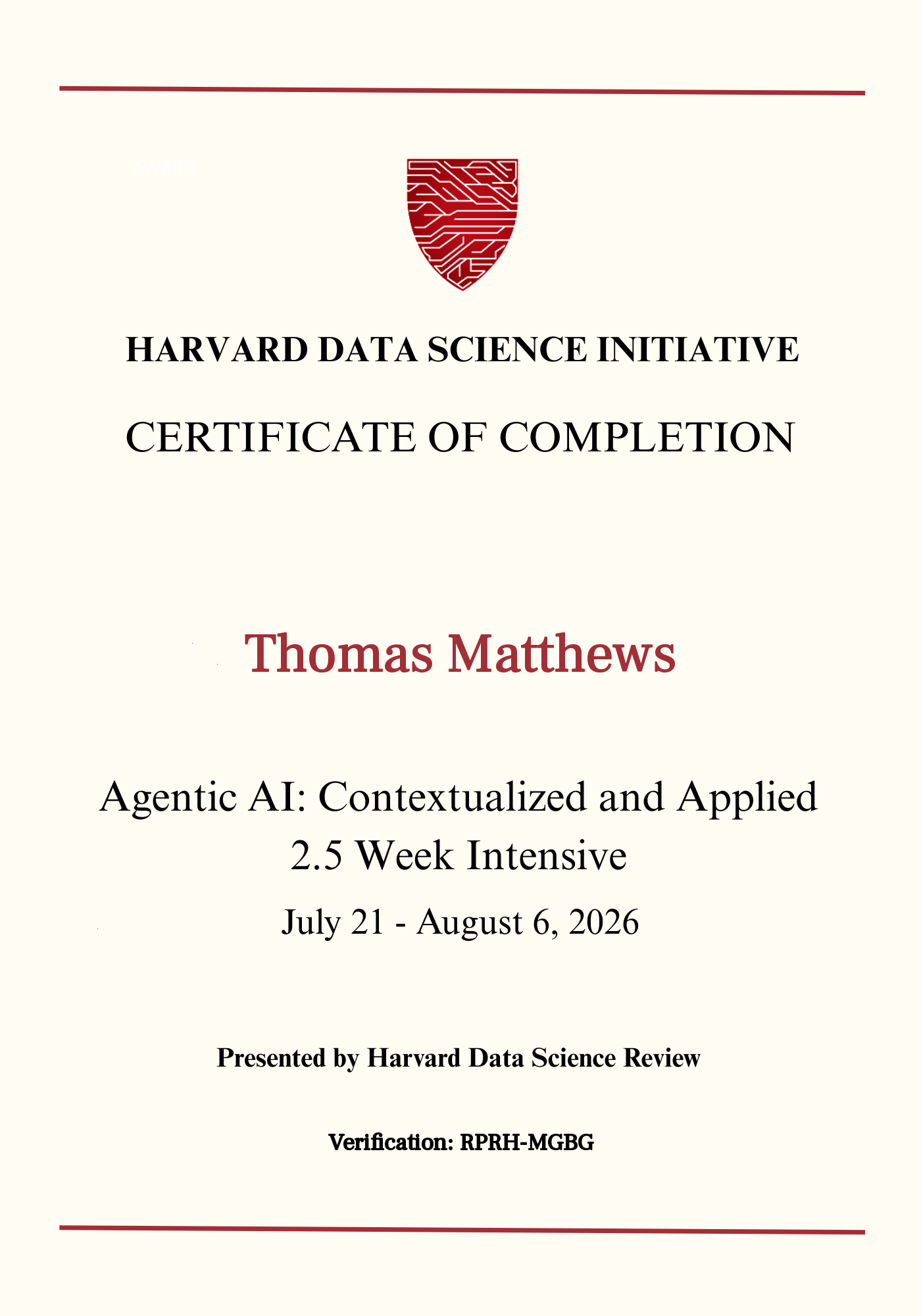User Certificate