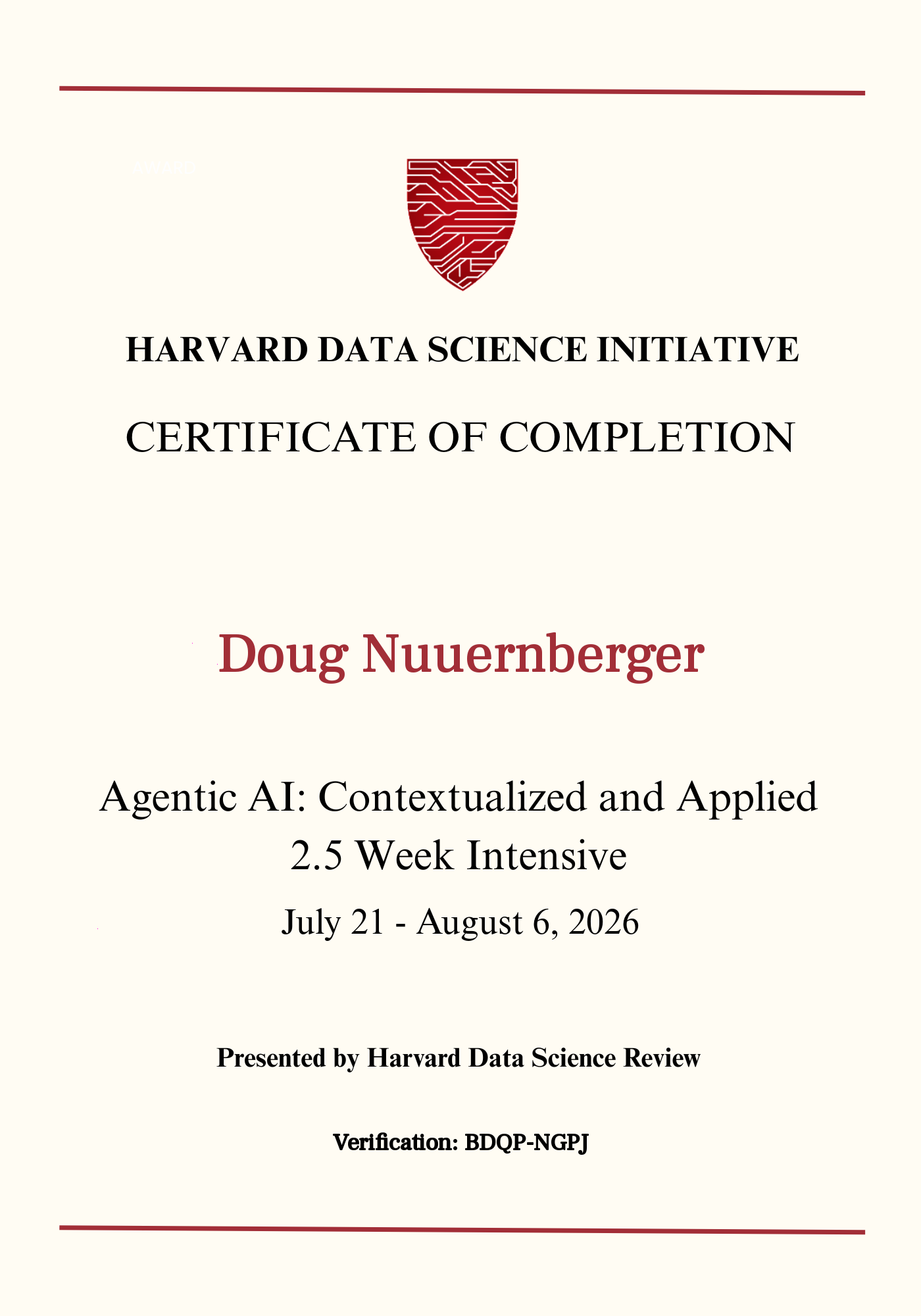 User Certificate
