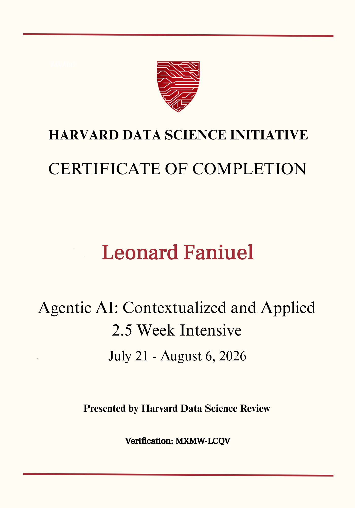 User Certificate