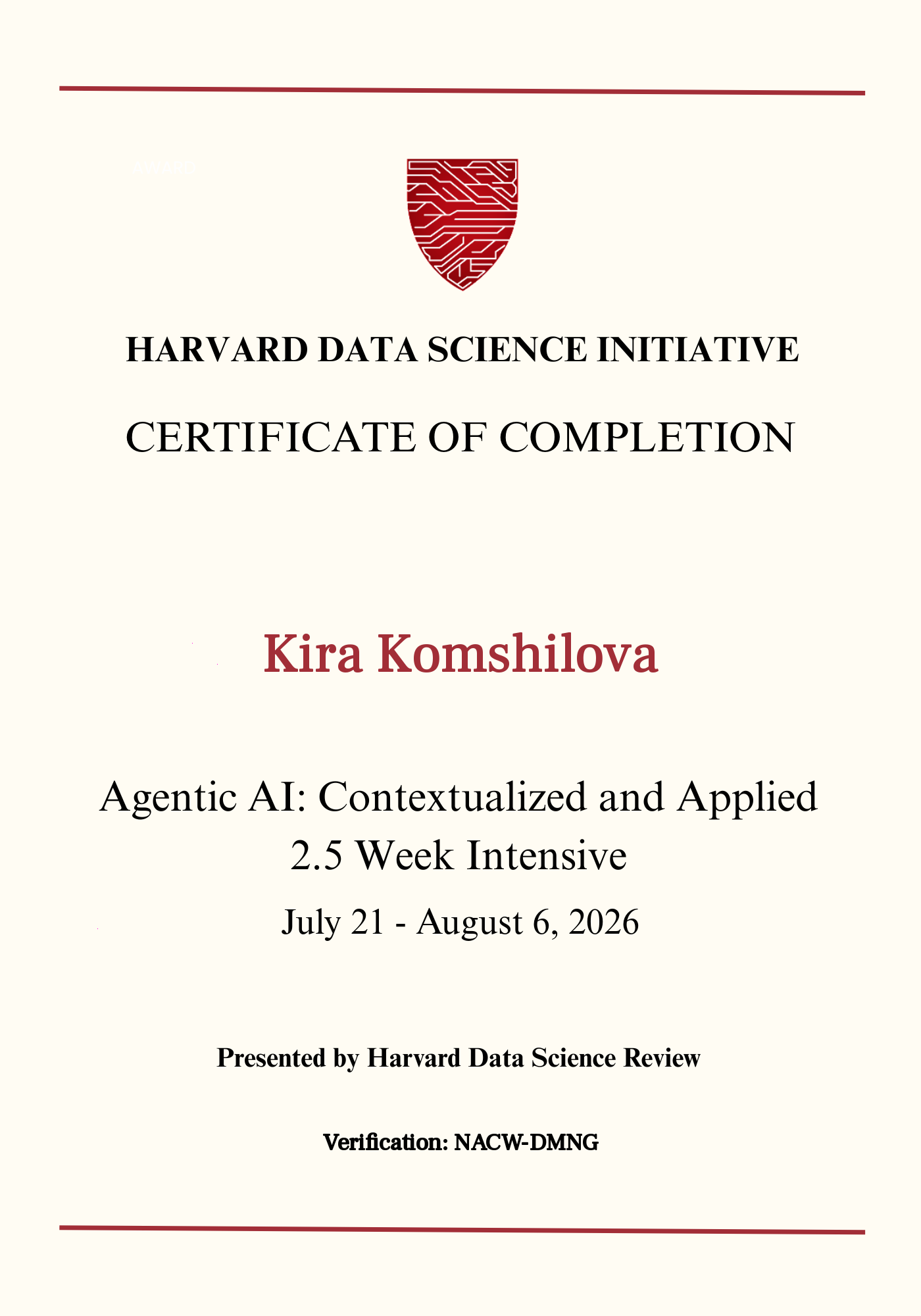 User Certificate