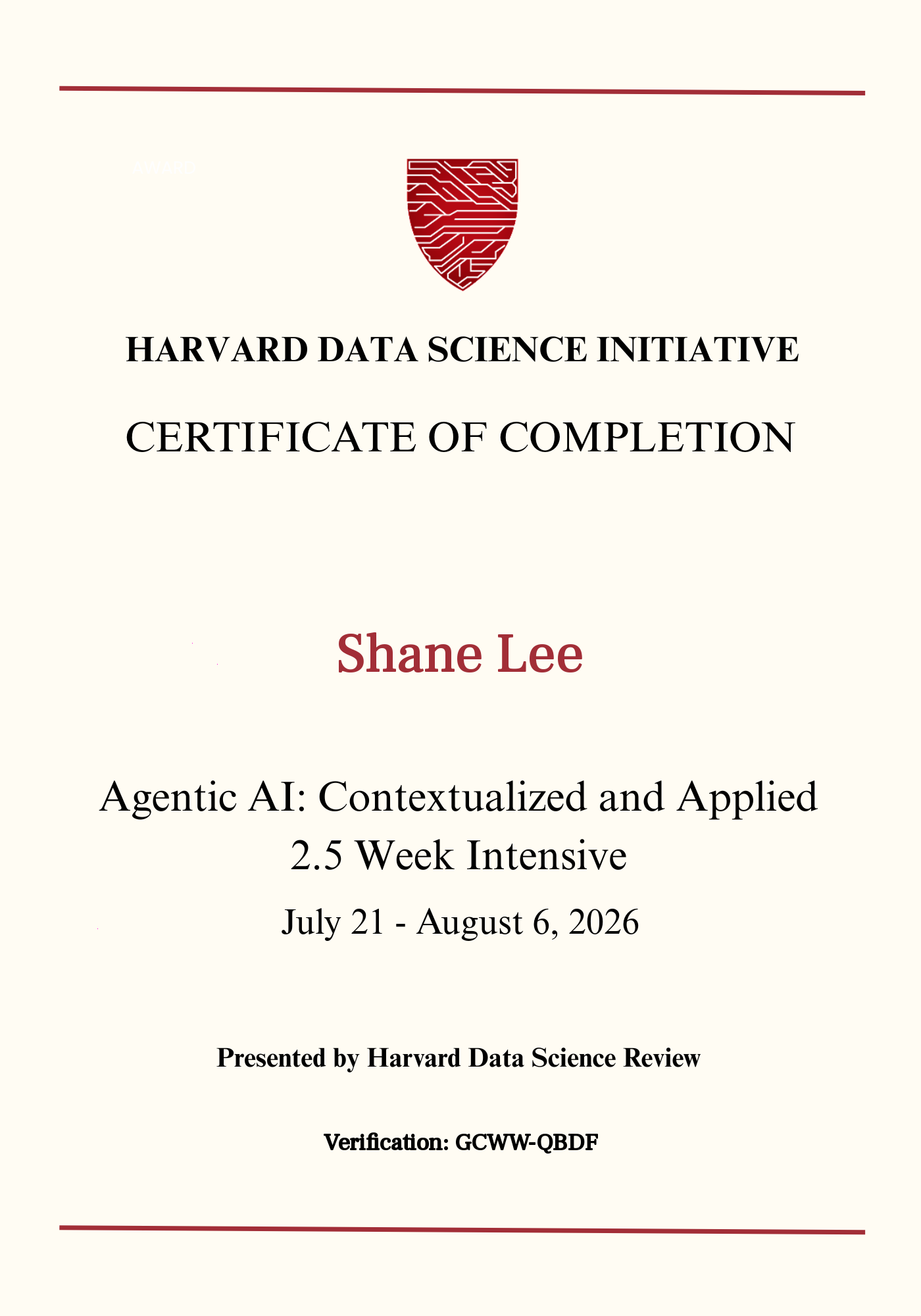 User Certificate