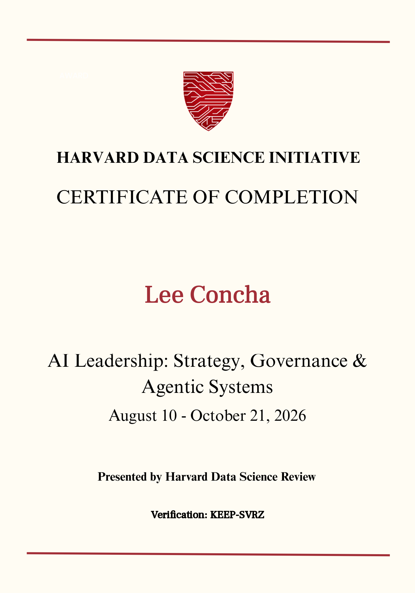 User Certificate
