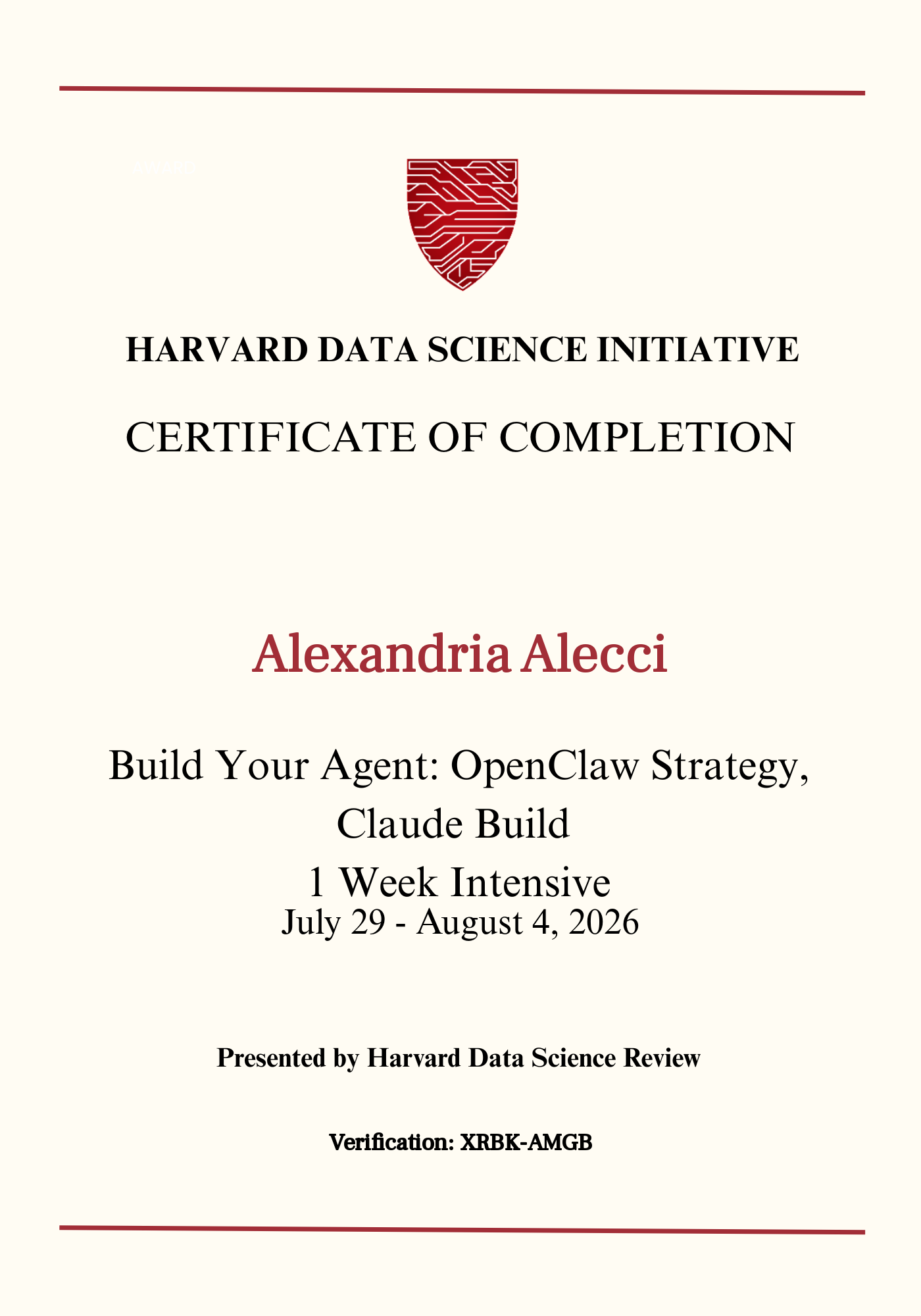 User Certificate