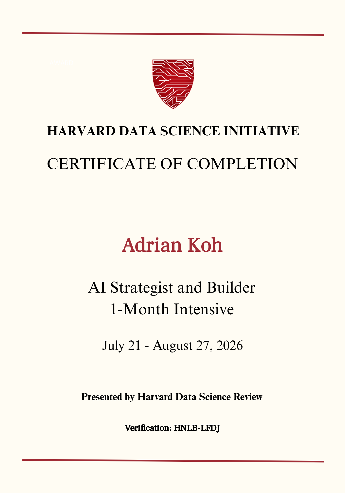 User Certificate