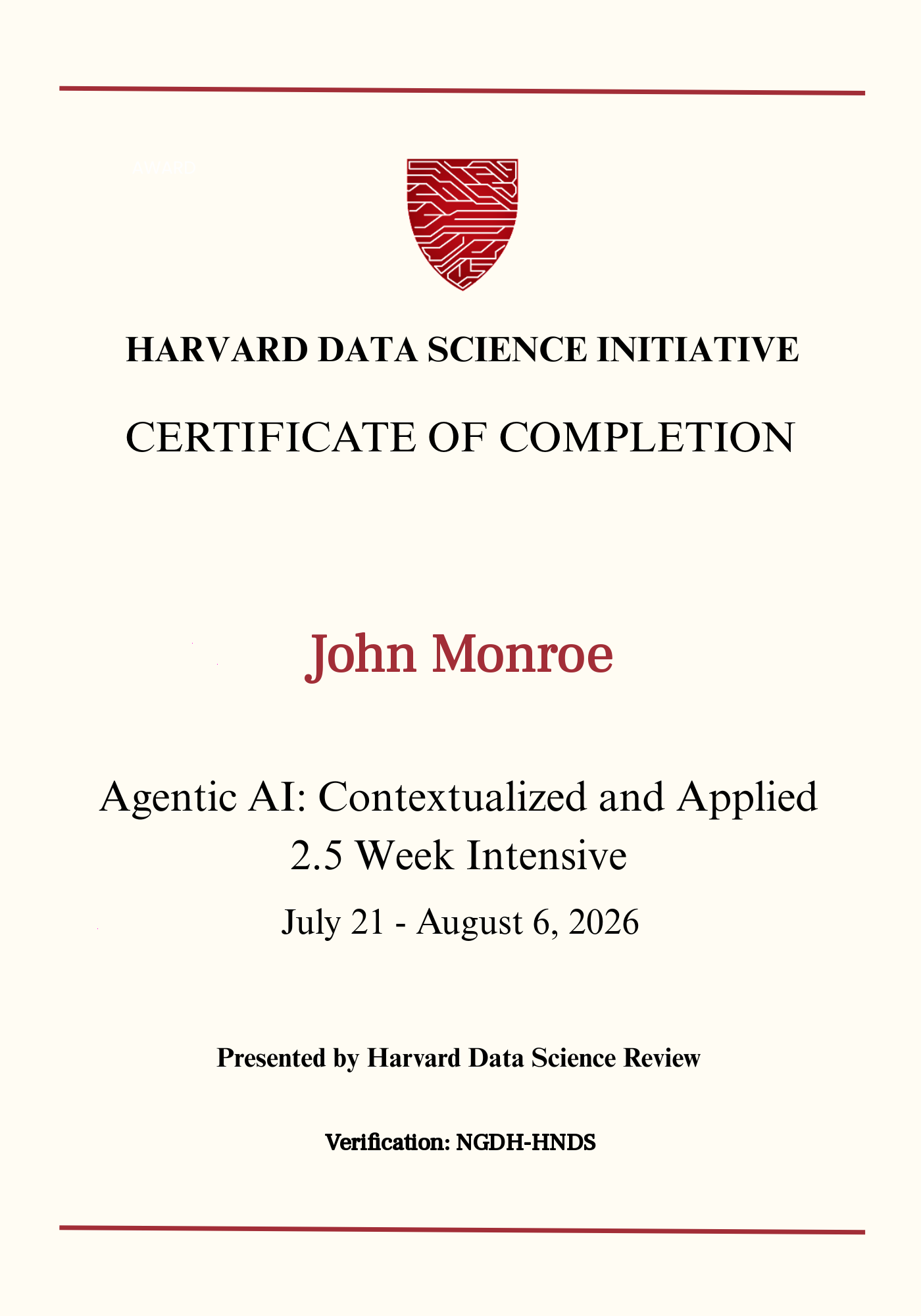 User Certificate