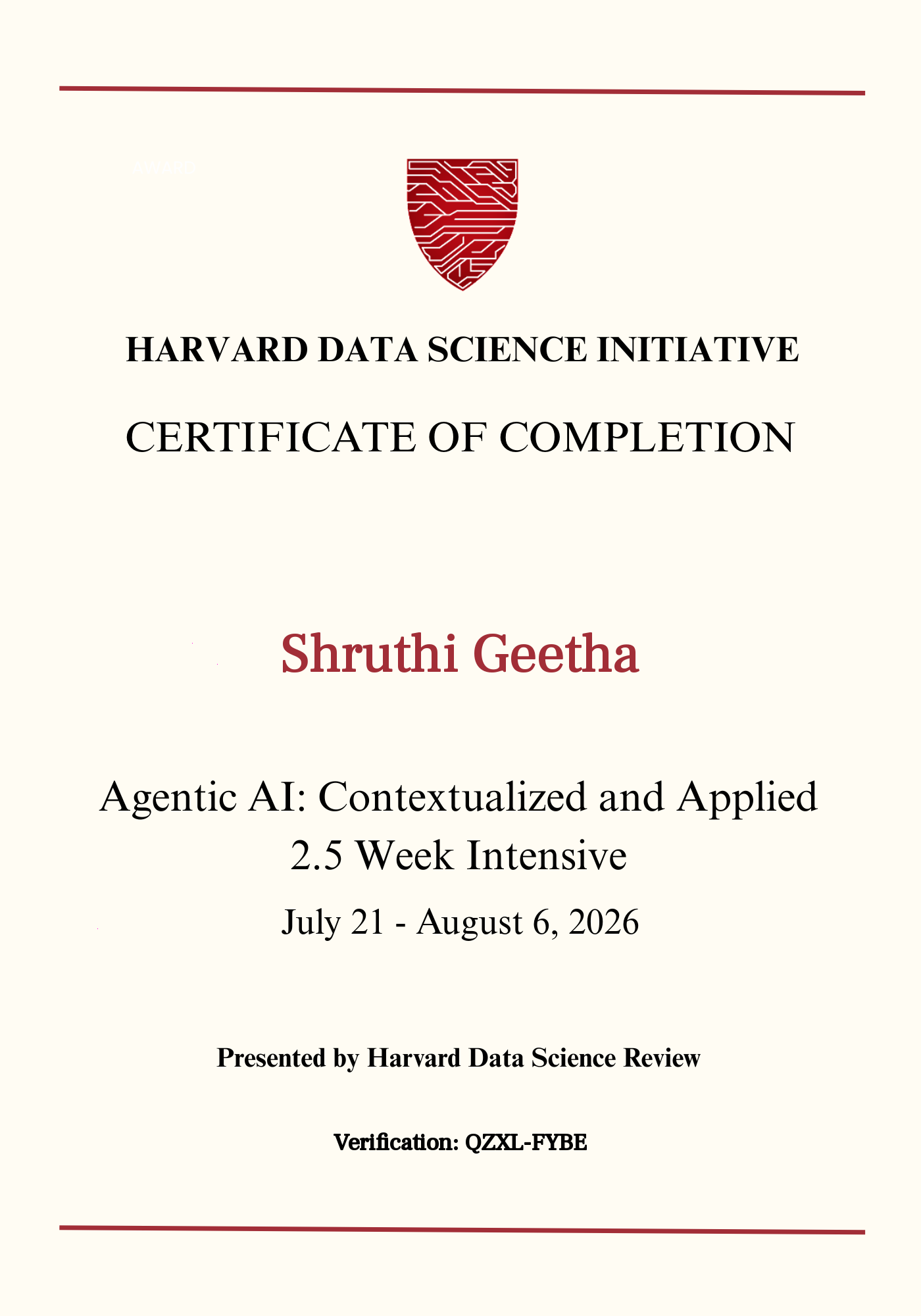 User Certificate