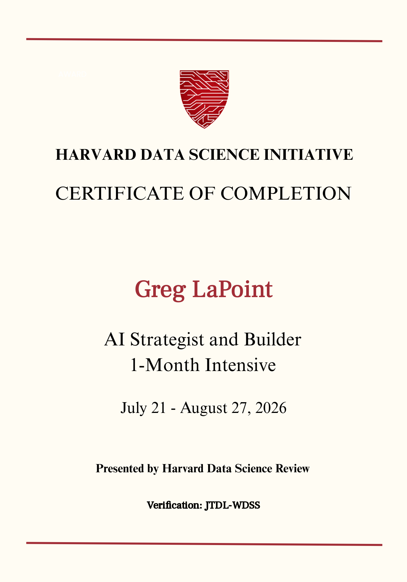 User Certificate