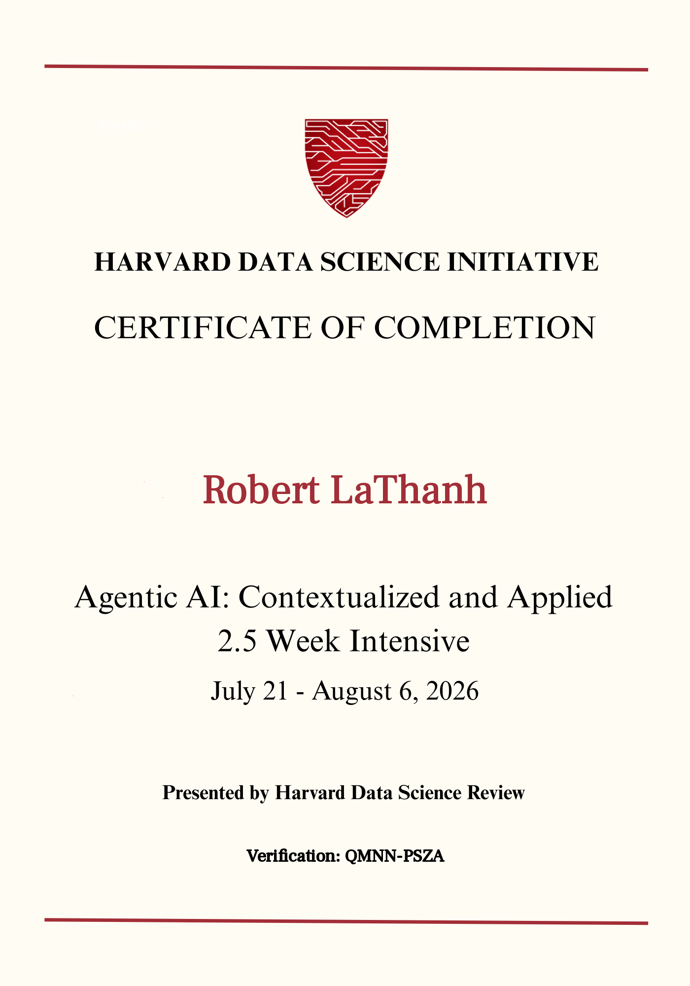 User Certificate