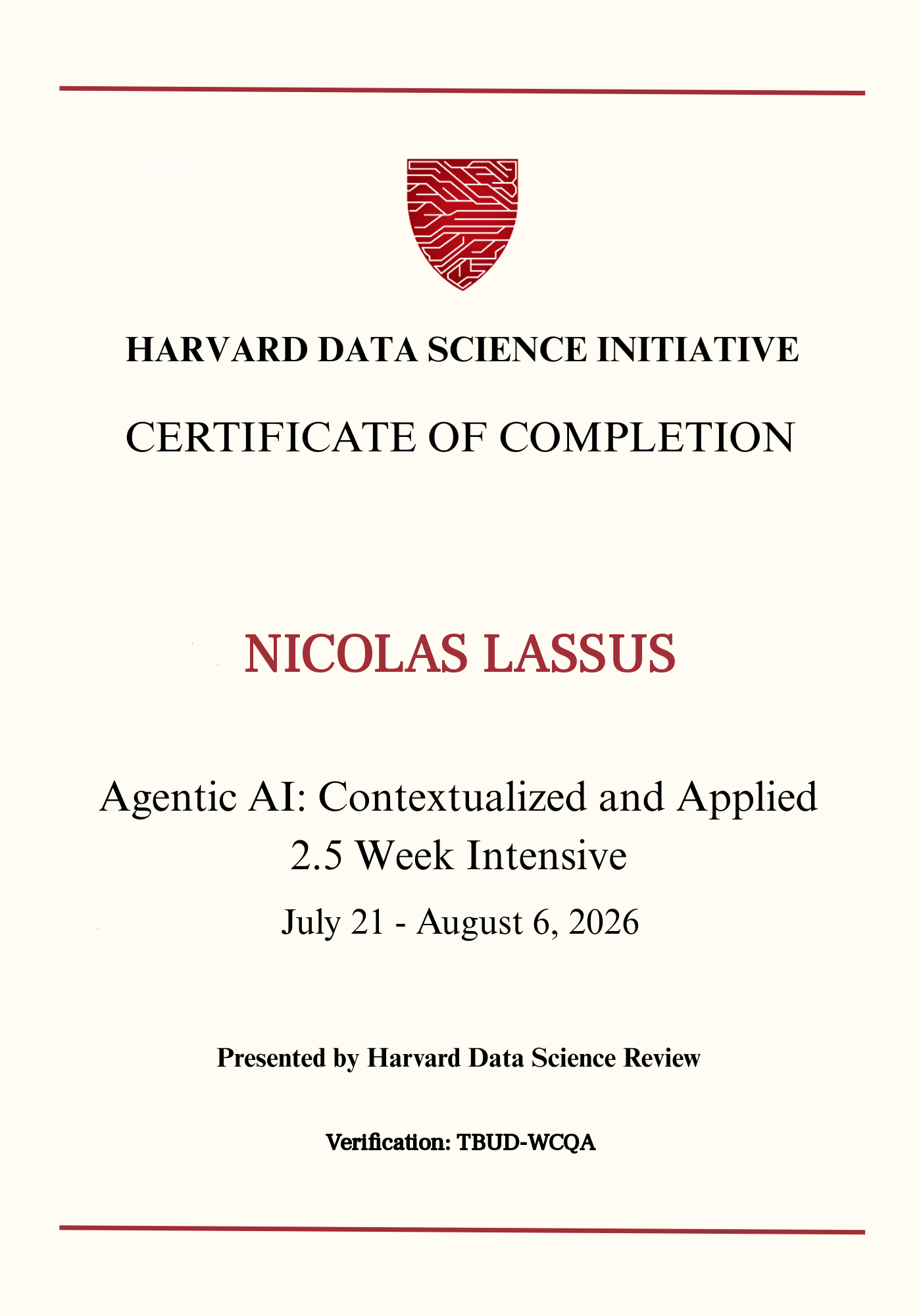 User Certificate