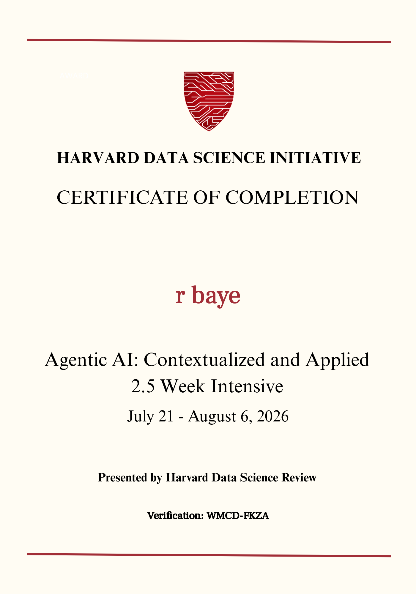 User Certificate