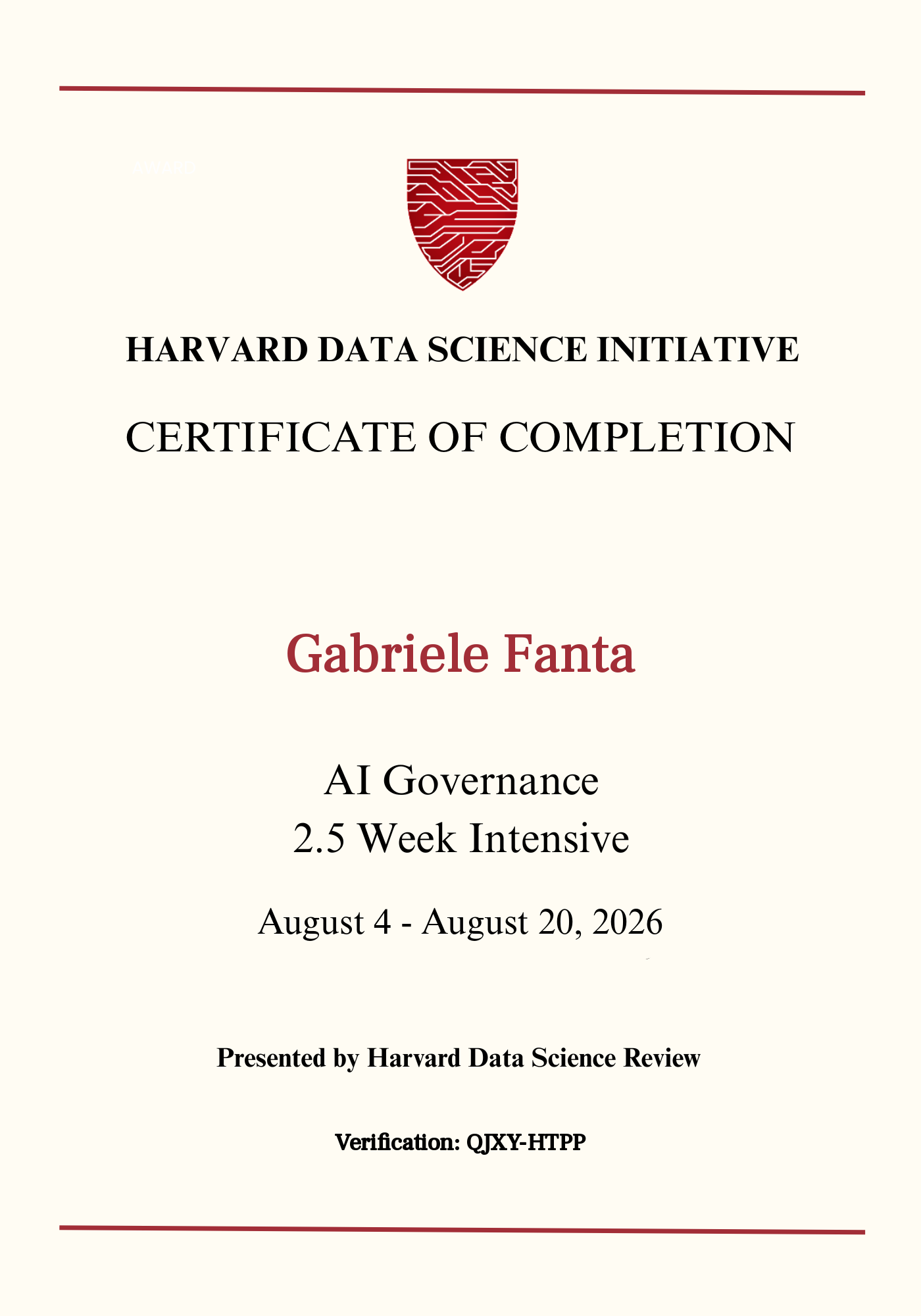 User Certificate