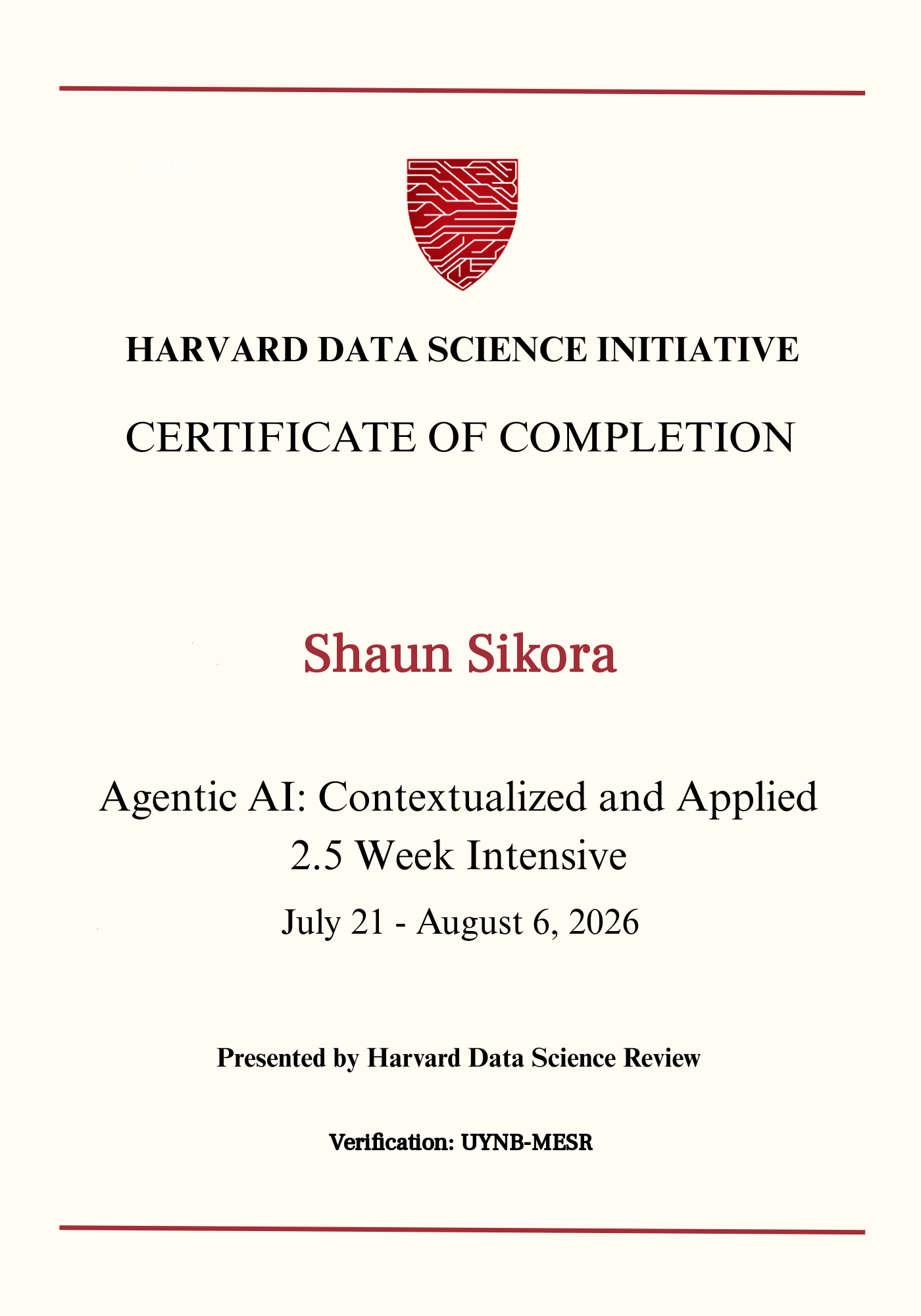 User Certificate